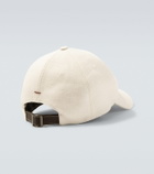 Brunello Cucinelli Logo silk, linen, and wool baseball cap