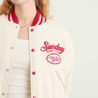 SUNDAYFRUITMARKET Women's Berry Farm Varsity Jacket in Ivory