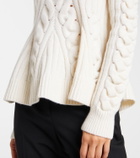McQueen Cable-knit wool and cashmere sweater