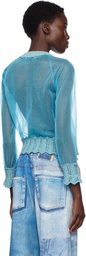 Andersson Bell Blue Sheer Knit Cardigan