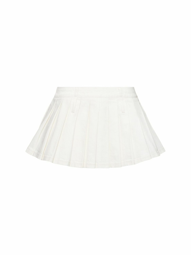 Photo: THE FRANKIE SHOP Blake Pleated Denim Mini Skirt