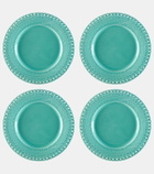 Bordallo Pinheiro Fantasia set of 4 dinner plates
