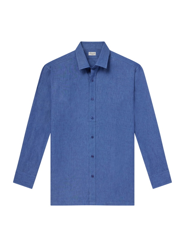 Photo: Charvet - Linen Shirt - Blue