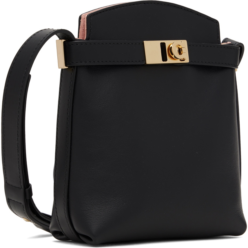 Ferragamo Black Hug Two-tone Smartphone Bag