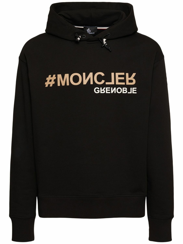 Photo: MONCLER GRENOBLE Logo Cotton Fleece Hoodie