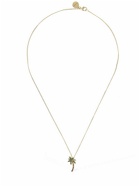 PALM ANGELS Palm Crystal & Brass Long Necklace