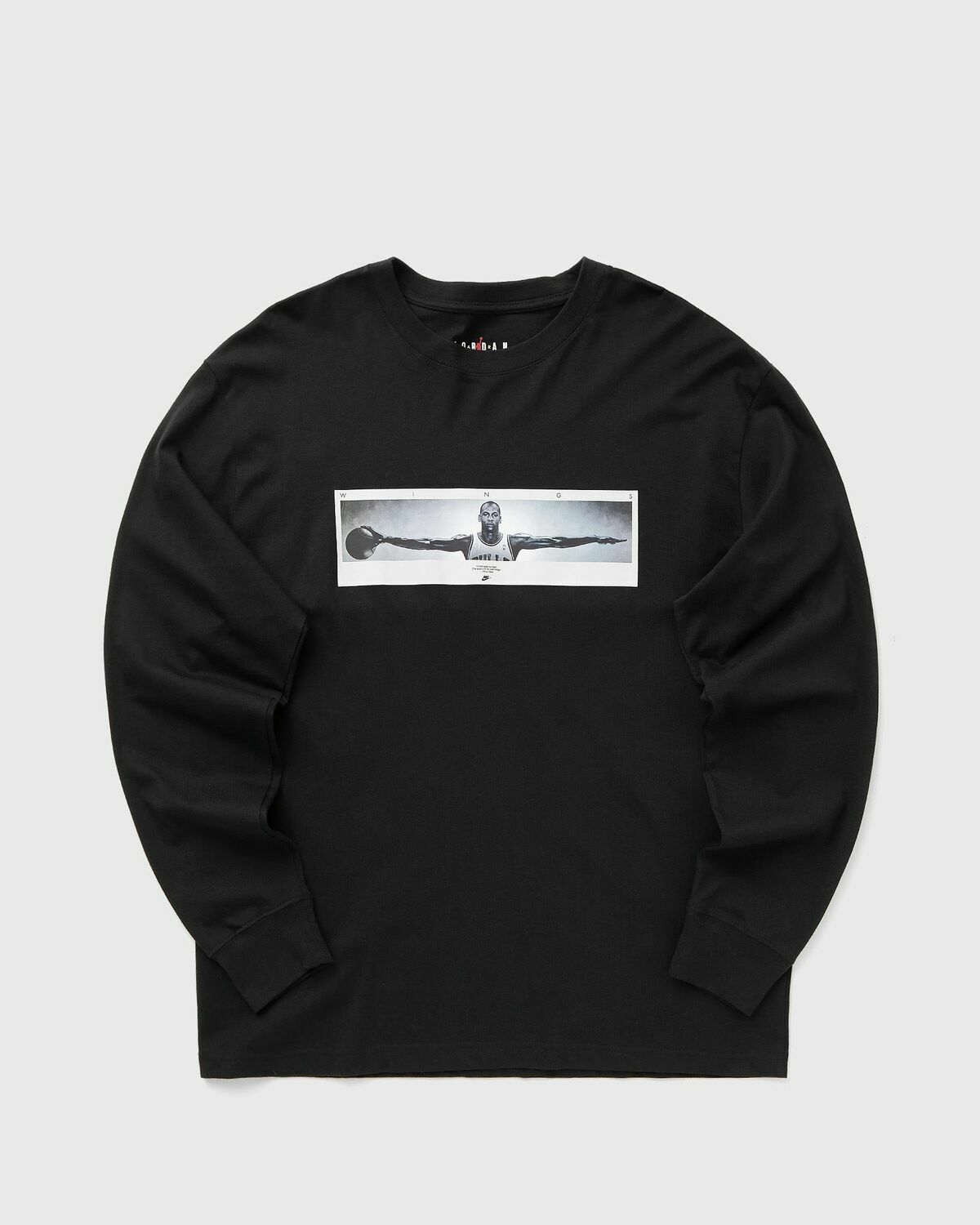 BRAND PHOTO LS CREW Black Mens Longsleefe