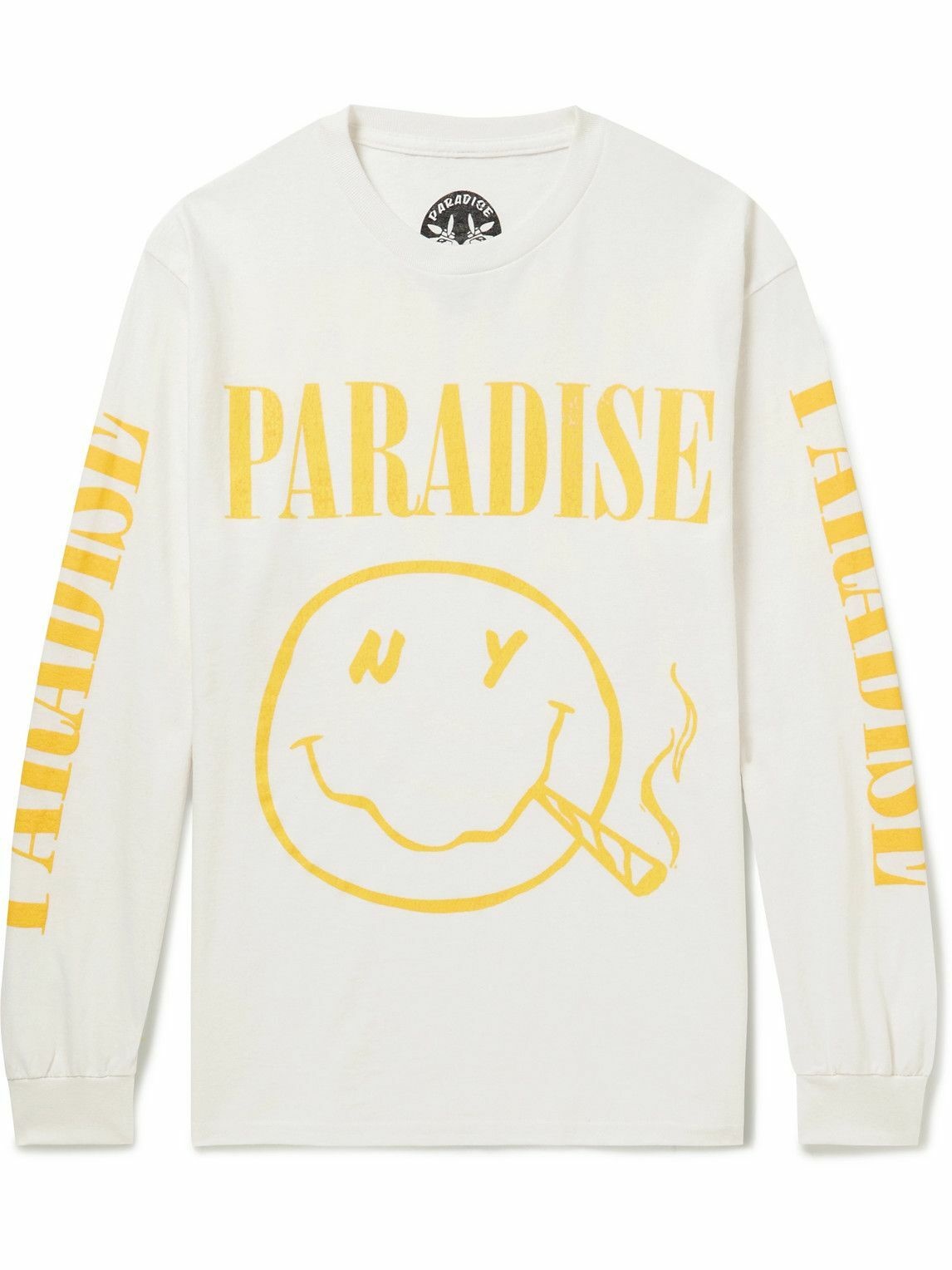 Photo: PARADISE - Printed Cotton-Jersey T-Shirt - White