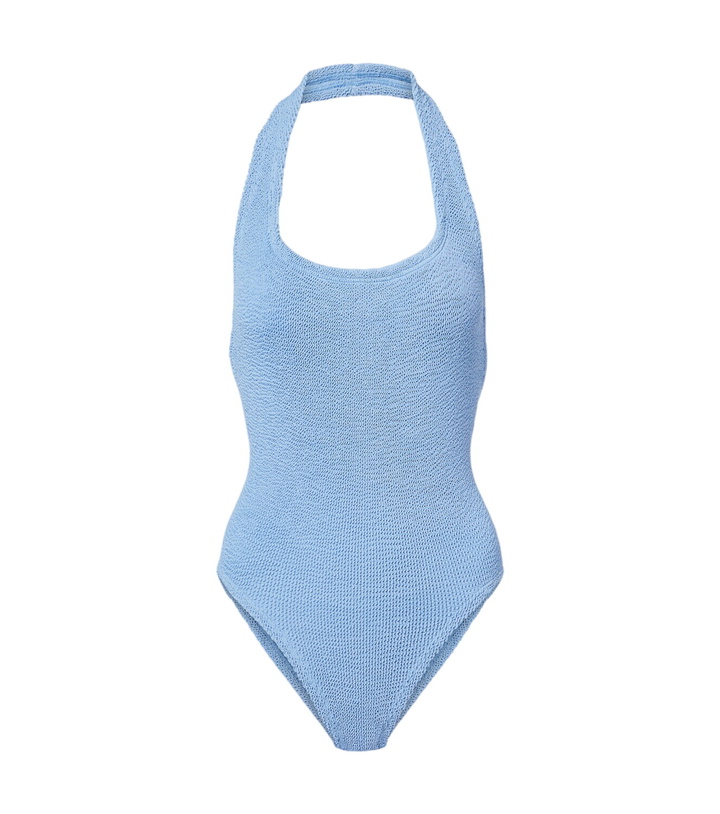 Photo: Hunza G Sandy halterneck swimsuit