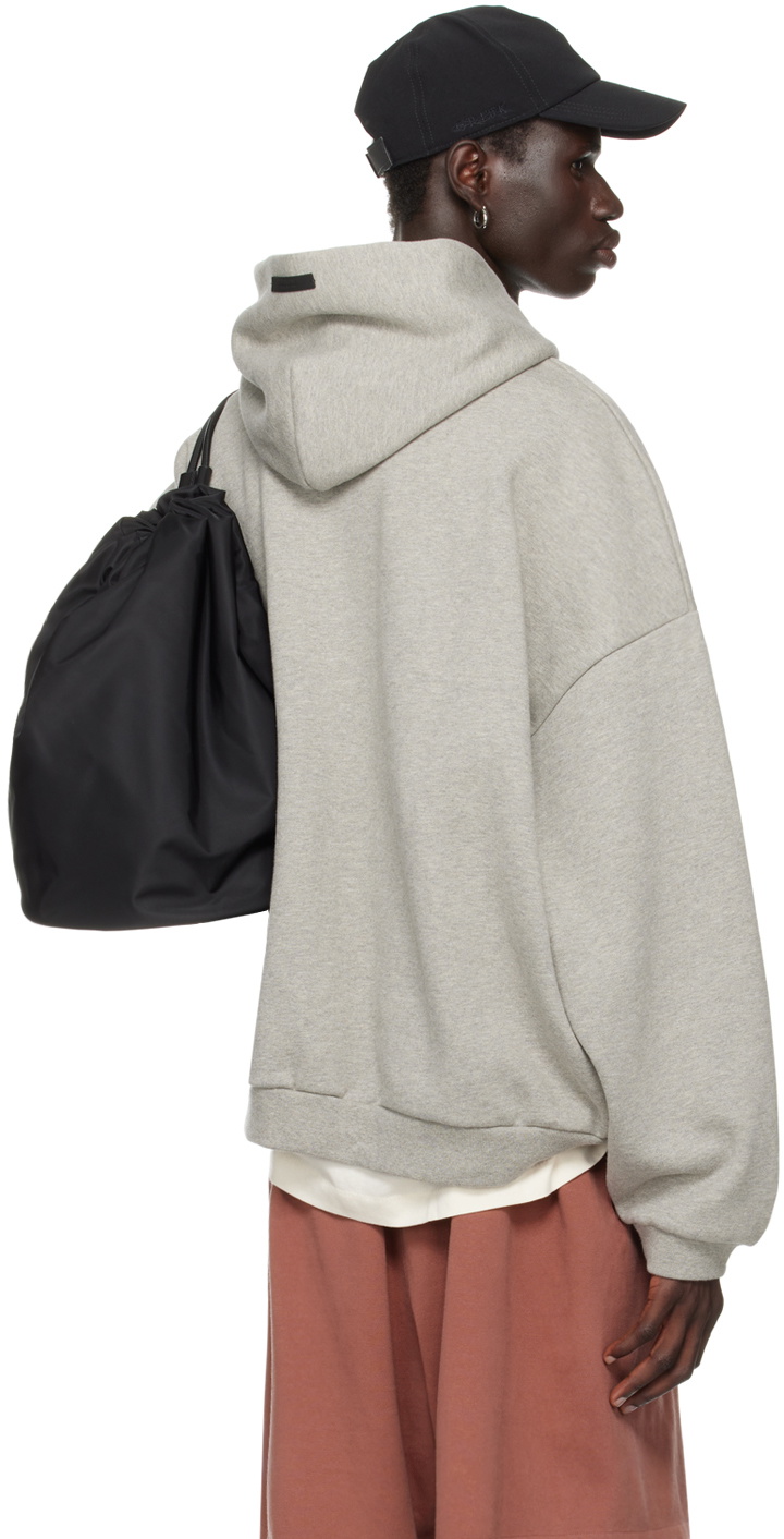Fear of God ESSENTIALS Gray Printed Logo Hoodie