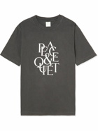 Museum Of Peace & Quiet - Serif Logo-Print Cotton-Jersey T-Shirt - Gray