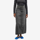 MM6 Maison Margiela Women's Denim Maxi Skirt in Grey