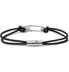 ALEXANDER MCQUEEN - Safety Pin Cord and Silver Bracelet - Black