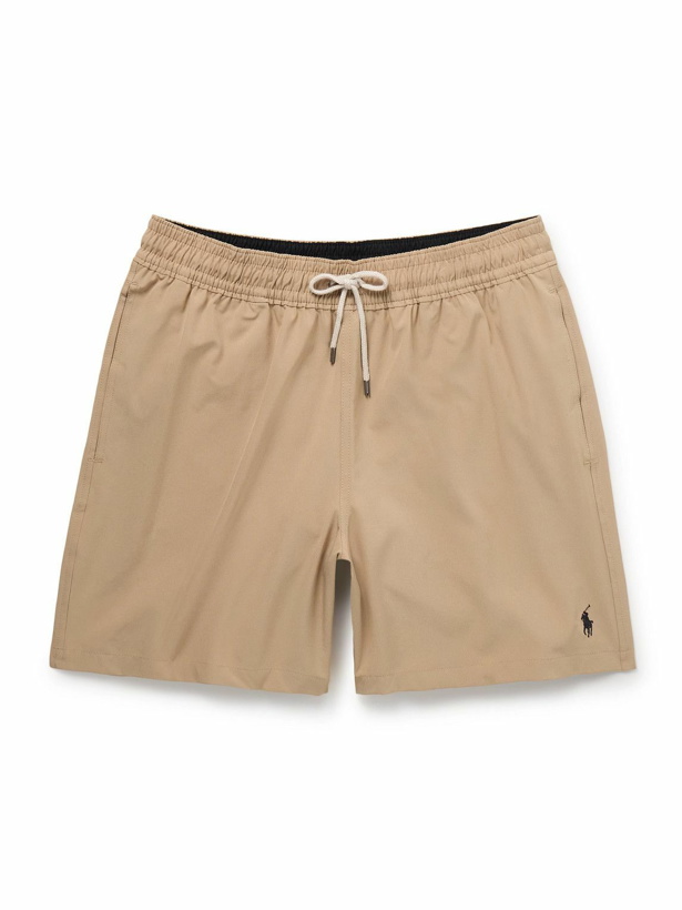 Photo: Polo Ralph Lauren - Traveler Straight-Leg Mid-Length Recycled Swim Shorts - Brown