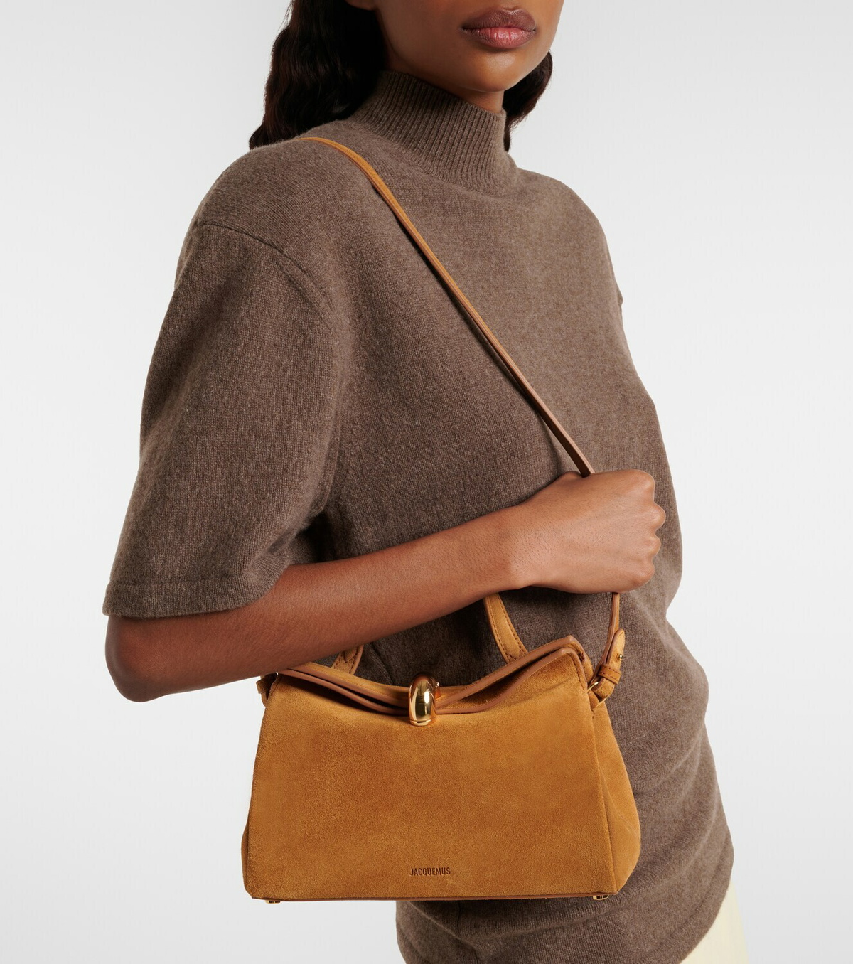 ユミムエ Jacquemus Valerie Small suede top-handle bag Jacquemus