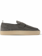 Officine Creative - Bug Suede Penny Loafers - Gray