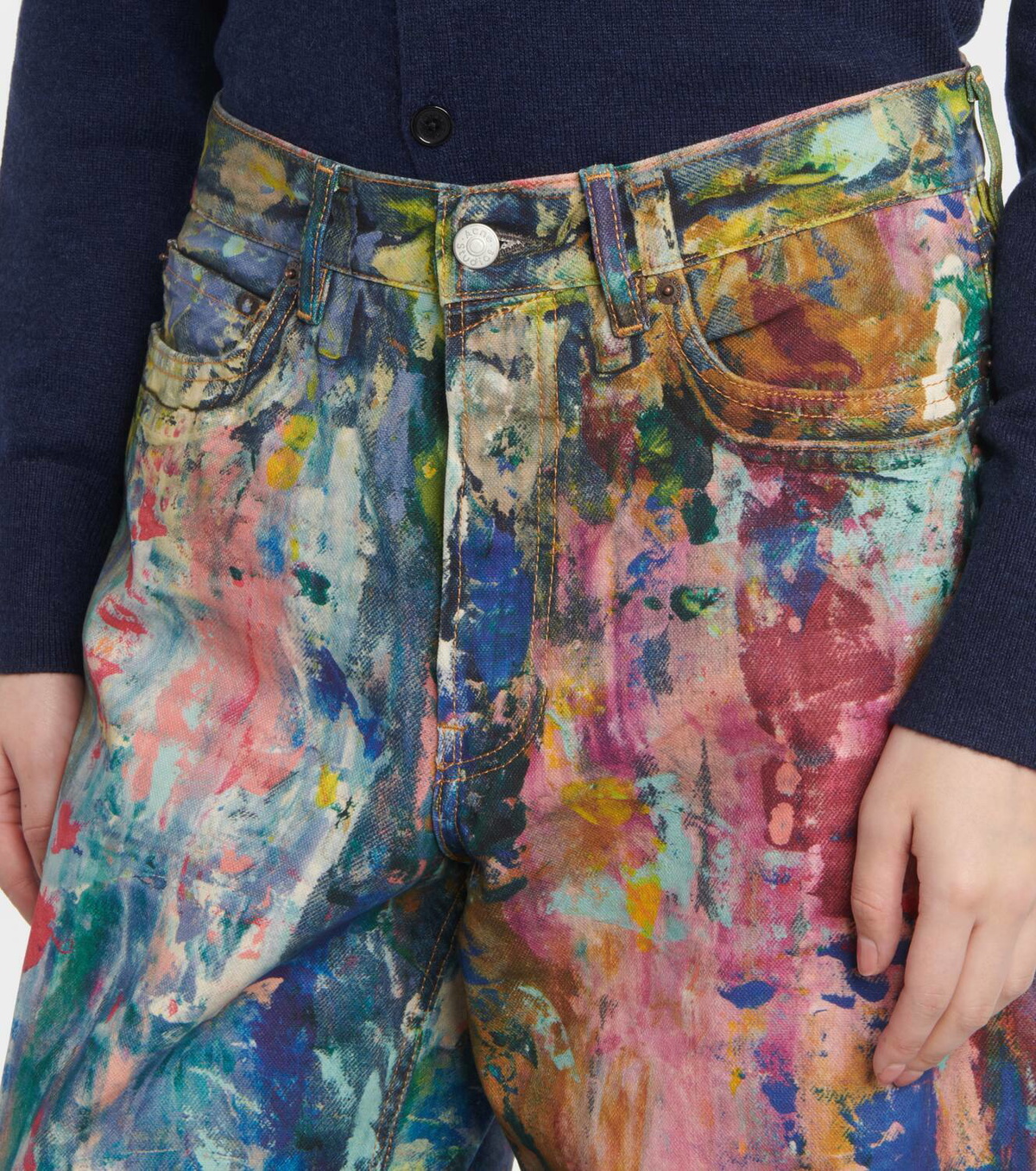 Acne Studios 1981F printed low-rise wide-leg jeans Acne Studios