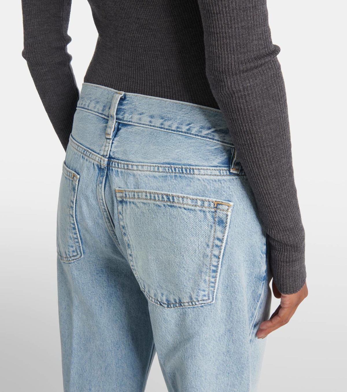 Frame Le Baggy Palazzo mid-rise wide-leg jeans