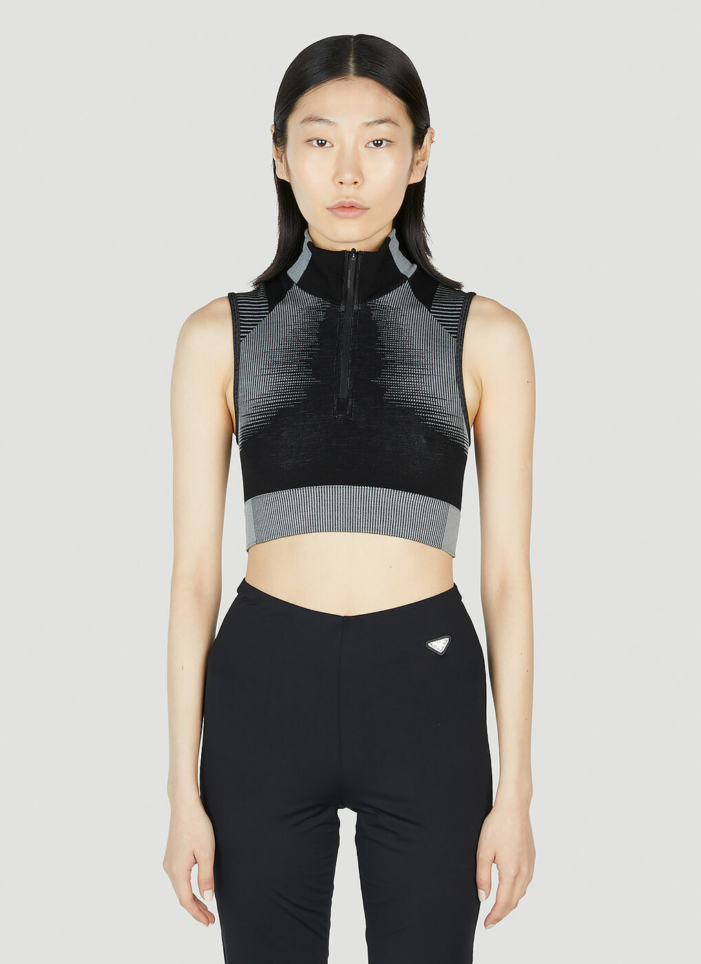 Y-3 - Logo Crop Top in Black Y-3