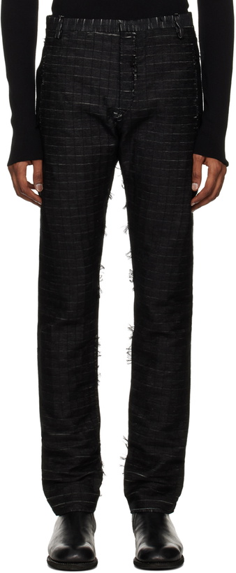 Photo: Label Under Construction Black Distressed Trousers