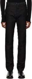 Label Under Construction Black Distressed Trousers