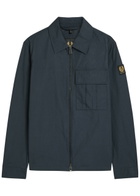 Belstaff Cargo Logo-appliquéd Cotton-blend Overshirt Navy