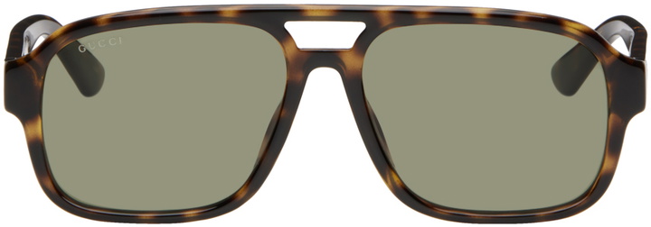 Photo: Gucci Tortoiseshell Aviator Sunglasses