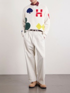 Human Made - Intarsia Wool-Blend Sweater - White