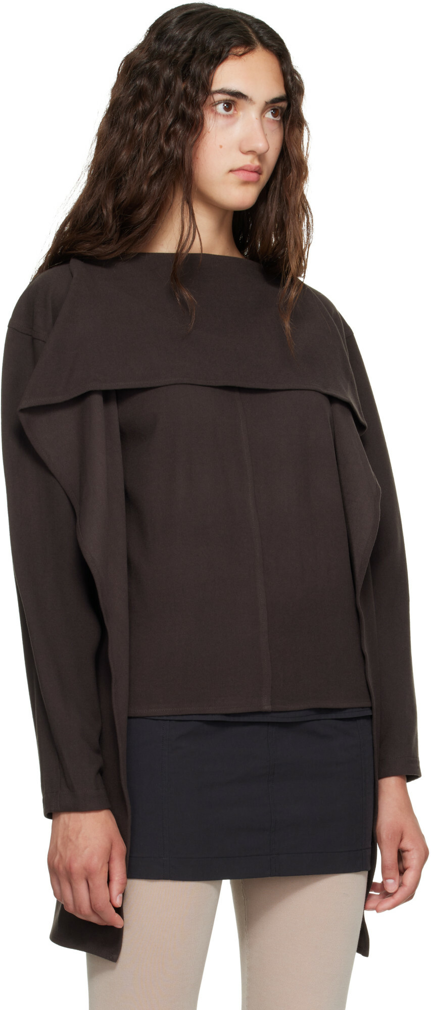 Belle Anna Brown Stream Top