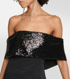 Staud - Giselle sequined off-shoulder top