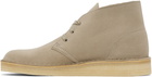 Clarks Originals Beige Coal Desert Boots