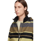 Loewe Tan and Grey Striped Fox Hood Blouson Jacket