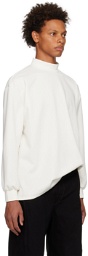 SOPHNET. White Mock Neck Sweatshirt