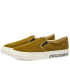 Junya Watanabe MAN x Stepney Workers Club Suede Slip On Sneakers in Khaki