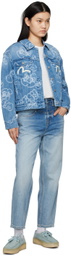 Evisu Blue Tapered Jeans