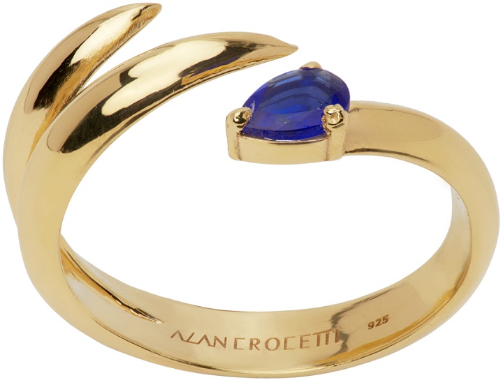 Photo: Alan Crocetti SSENSE Exclusive Gold & Blue Shard Ring