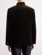 Favourbrook - Nehru Cotton-Velvet Blazer - Green