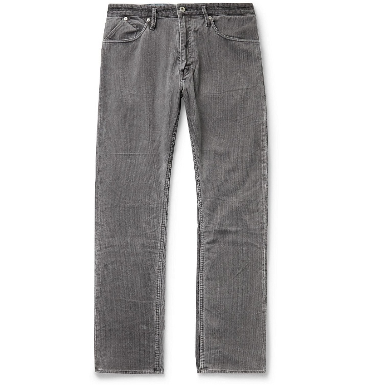 Photo: nonnative - Dweller Slim-Fit Cotton-Blend Corduroy Trousers - Gray