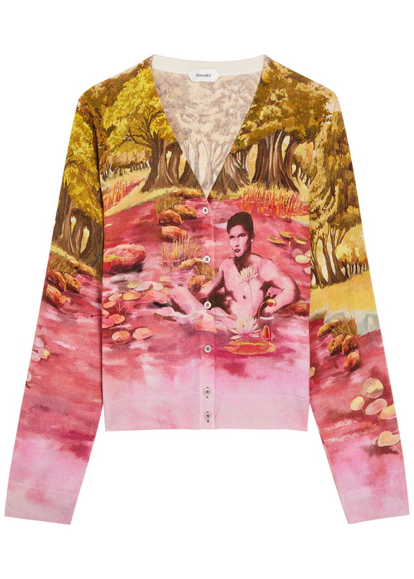 Photo: Versace Printed Silk Cardigan Multicoloured