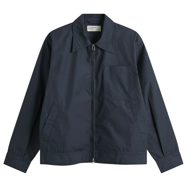 Photo: Universal Works Men's Recycled Poly Tech Rose Bowl Jacket in Navy