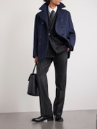 TOM FORD - Straight-Leg Pinstriped Wool-Twill Suit Trousers - Black