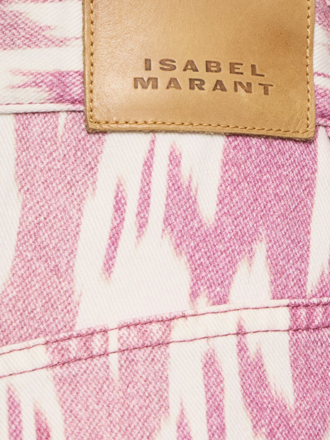 MARANT ETOILE Joanny Printed Denim Wide Leg Jeans Isabel