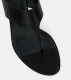 Magda Butrym 45 satin and leather thong sandals