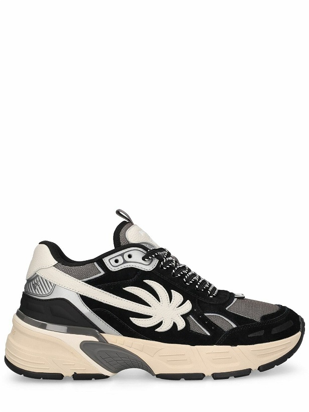 Photo: PALM ANGELS - The Palm Runner Leather Sneakers