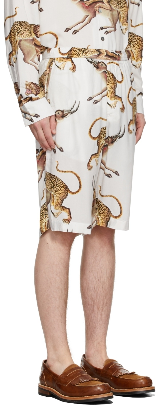 Endless Joy White Leopard Board Shorts