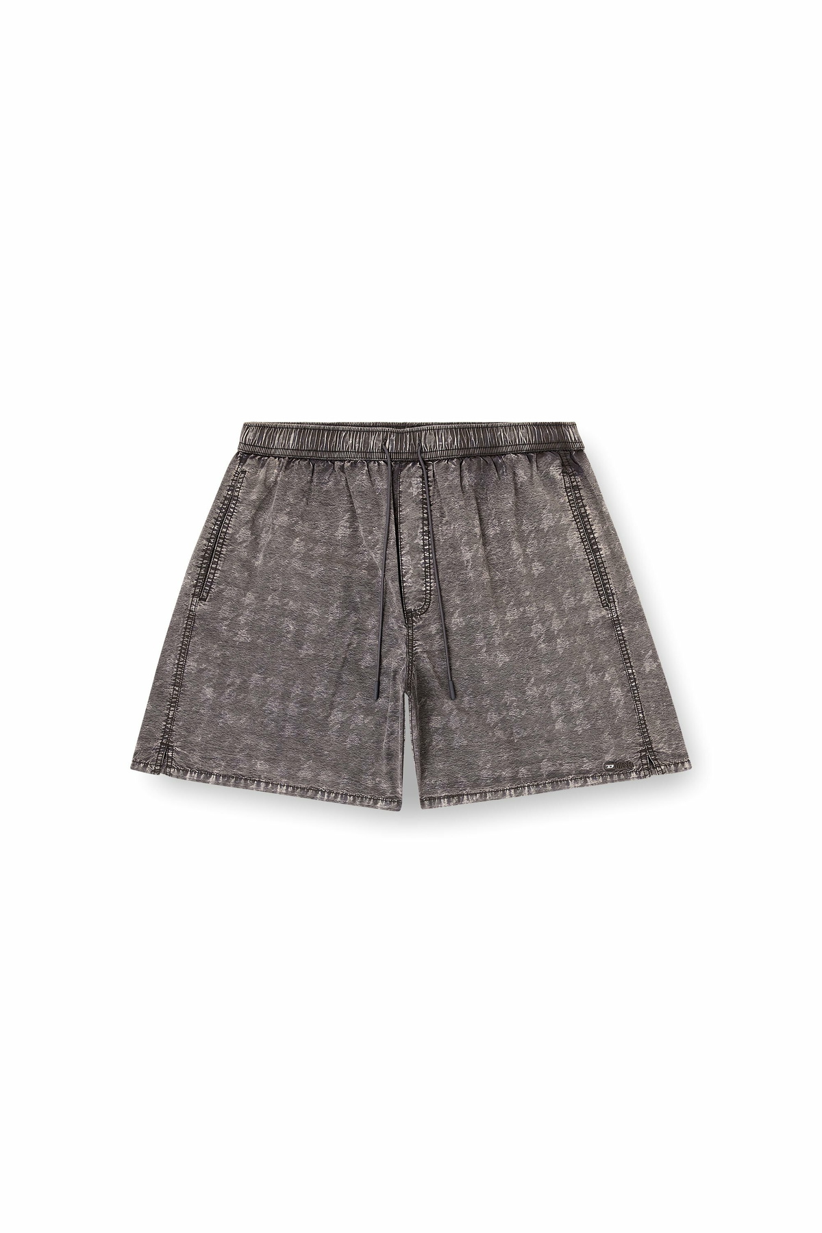 Diesel Swim shorts with faded houndstooth pattern - Swim shorts Mens in Grey
