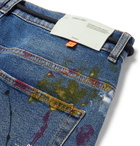 Off-White - Skinny-Fit Paint-Splattered Denim Jeans - Men - Off-white