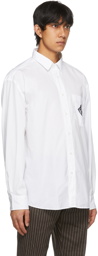 Ralph Lauren Purple Label White Poplin Monogram Shirt