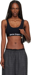 Palm Angels Black Classic Logo Sport Bra