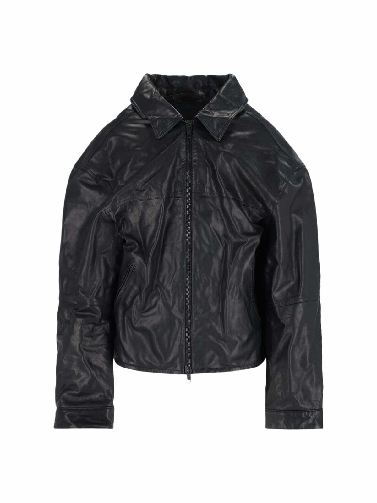 ウォームアップウェア BALENCIAGA Leather tracksuit jacket BALENCIAGA Hooded Leather Track Jacket | endource